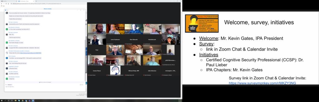 Image of virtual social introduction.